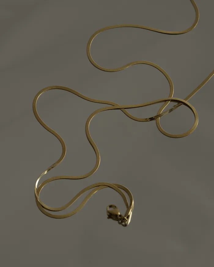 Mini Louella Layered Herringbone Chain Choker MYJN Necklaces