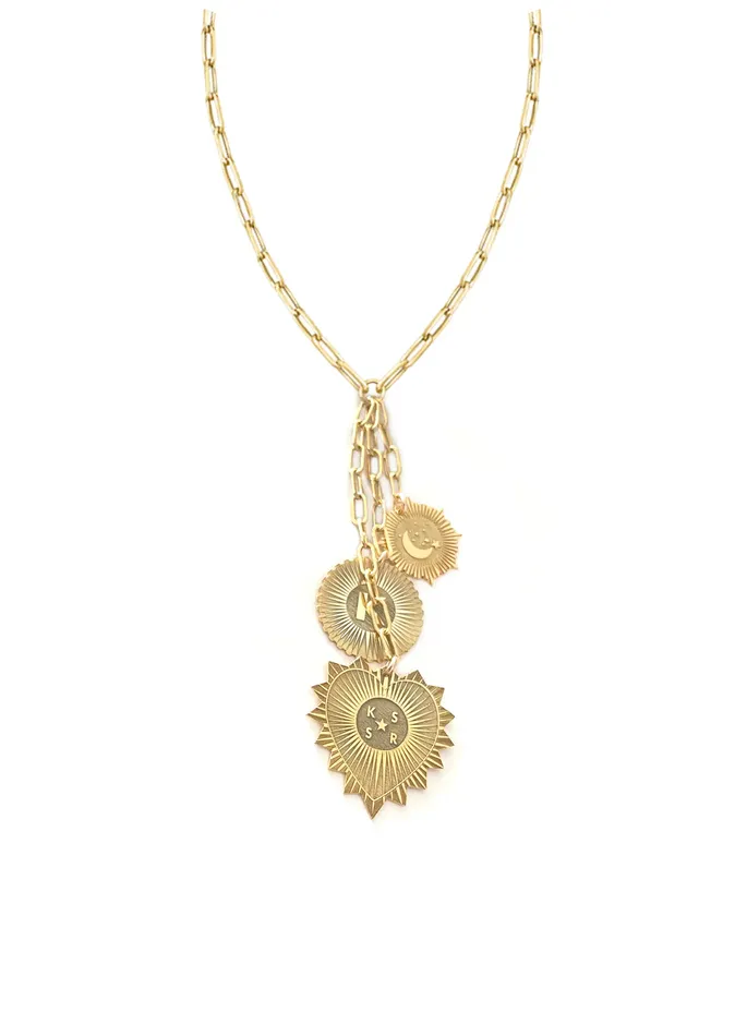 Miriam Merenfeld Necklaces Vesta Custom Three Medallion Lariat