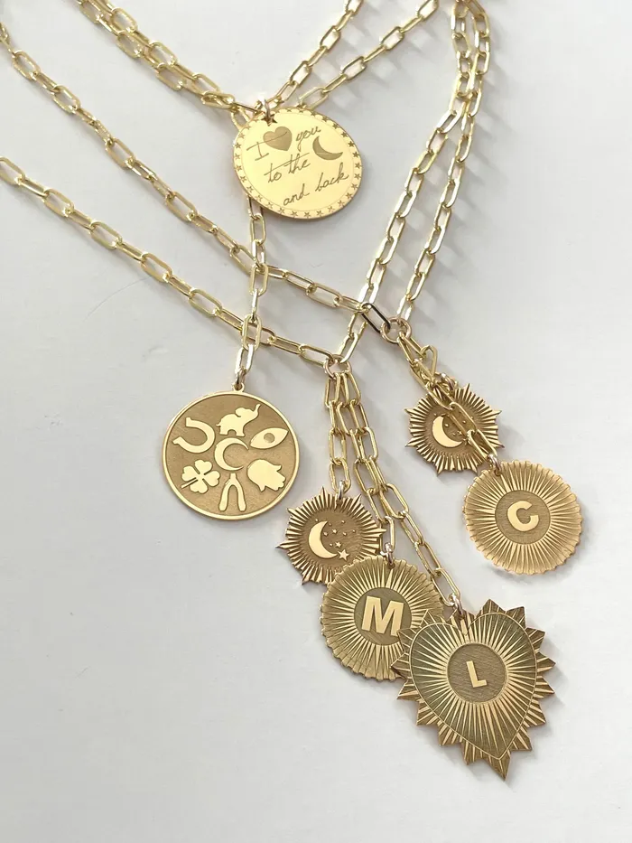 Miriam Merenfeld Necklaces Vesta Custom Three Medallion Lariat