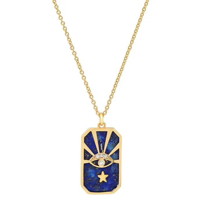 Monarch Market Necklaces Lapis Evil Eye Pendant