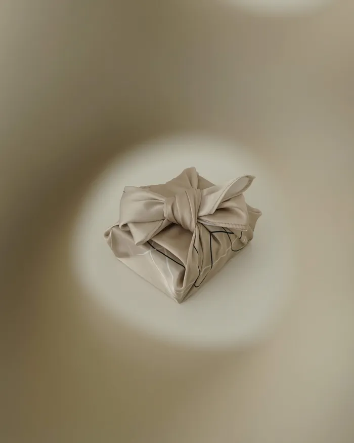 MYJN Earrings Cream Silk Scarf