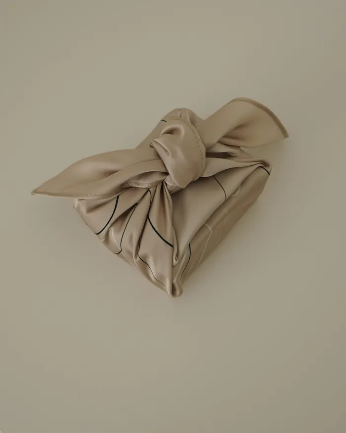 MYJN Earrings Cream Silk Scarf