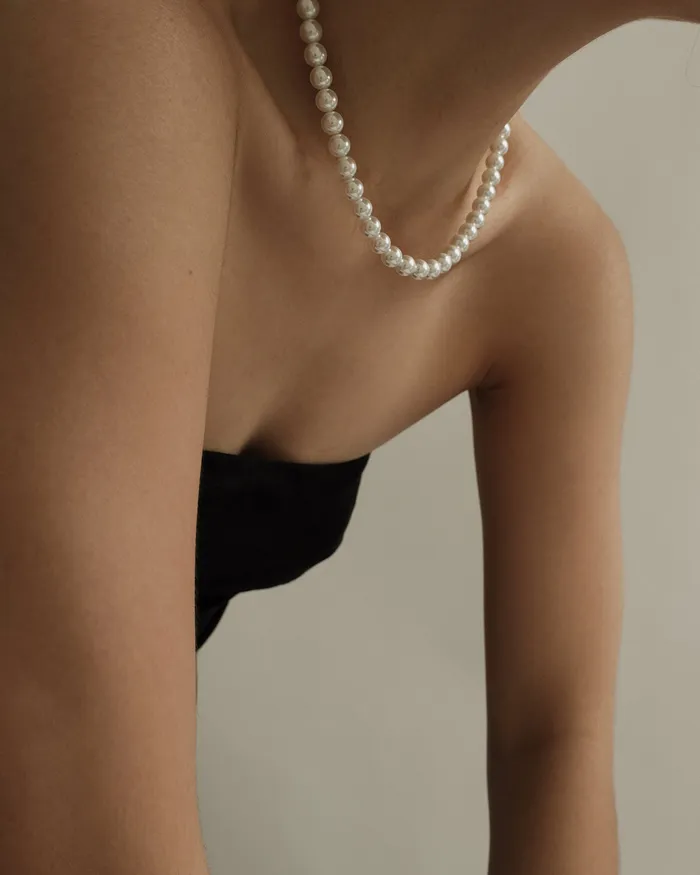 MYJN Myra Crystal Pearl Necklace Necklaces