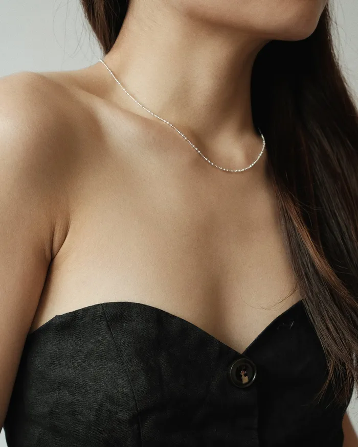 MYJN Necklaces Blanca Tiny Bubble Chain Choker Necklace
