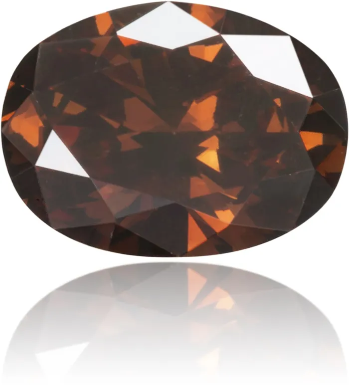 Natural Brown Diamond Oval 031 ct Polished Langerman Diamonds Earrings