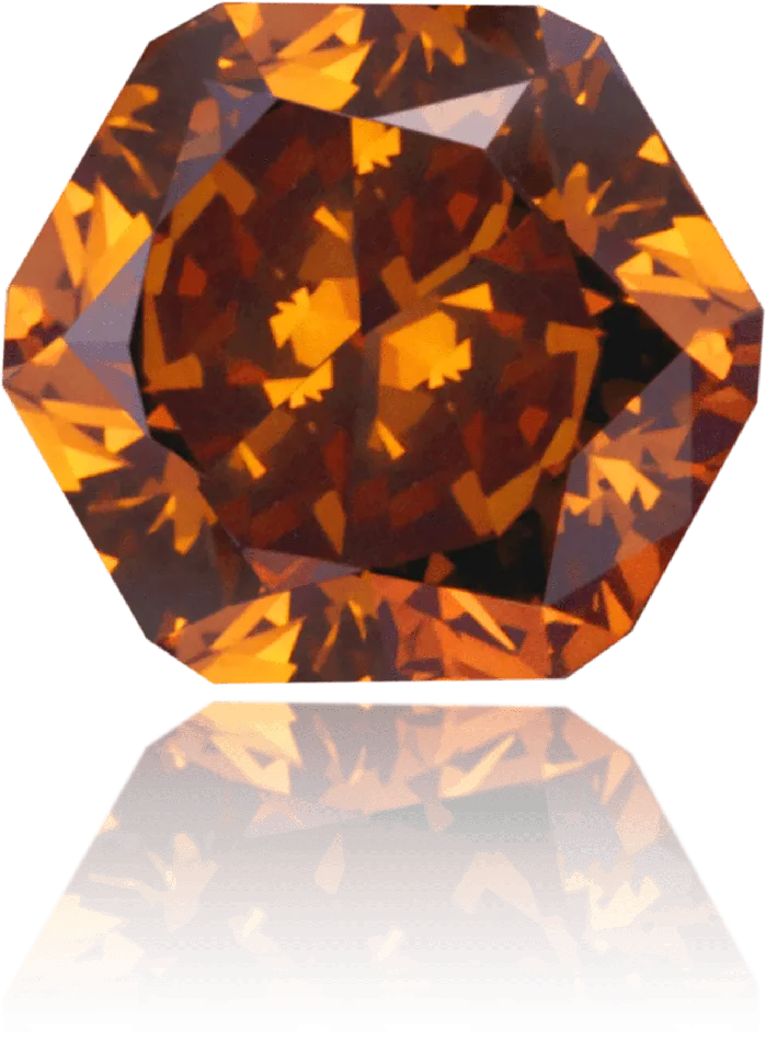 Natural Orange Diamond Hexagon 082 ct Polished Langerman Diamonds Earrings Natural Orange Diamond Hexagon 082 ct Polished Langerman Diamonds Earrings