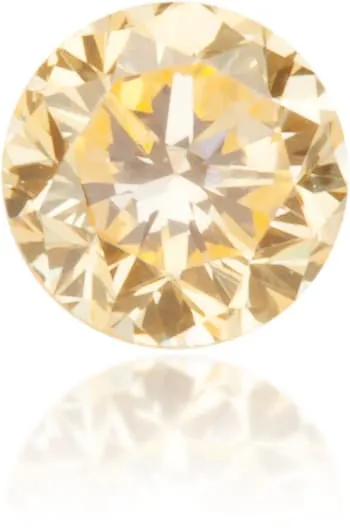 Natural Orange Diamond Round 012 ct Polished Langerman Diamonds Earrings