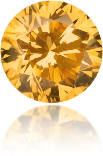 Natural Orange Diamond Round 019 ct Polished Langerman Diamonds Earrings