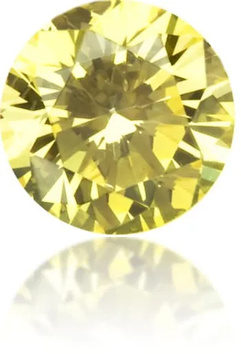 Natural Yellow Diamond Round 021 ct Polished Langerman Diamonds Earrings