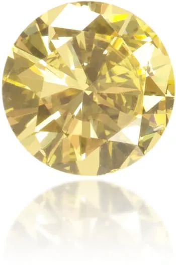 Natural Yellow Diamond Round 028 ct Polished Langerman Diamonds Earrings