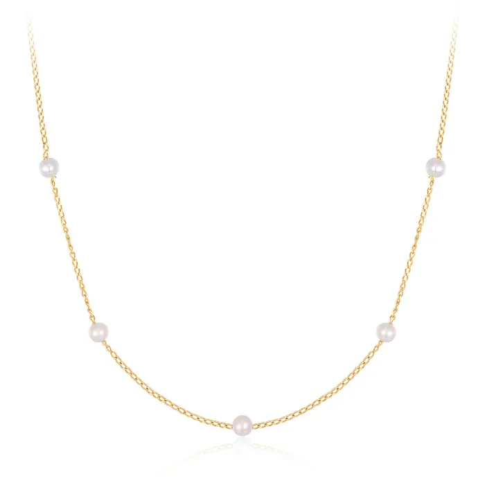 Necklaces AURELIE GI CAROLINA Pearl Station Necklace