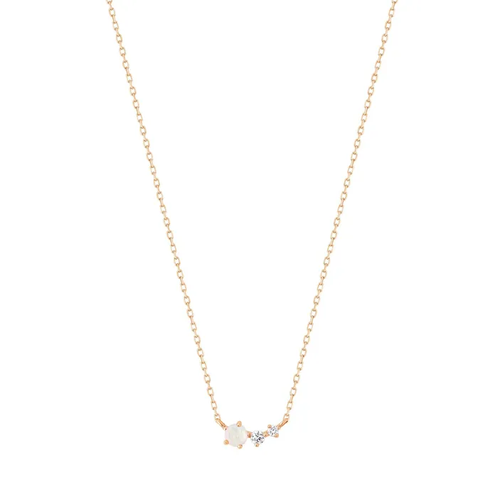Necklaces AURELIE GI ZARA Opal and Diamond Necklace