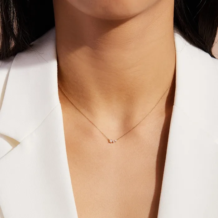 Necklaces AURELIE GI ZARA Opal and Diamond Necklace