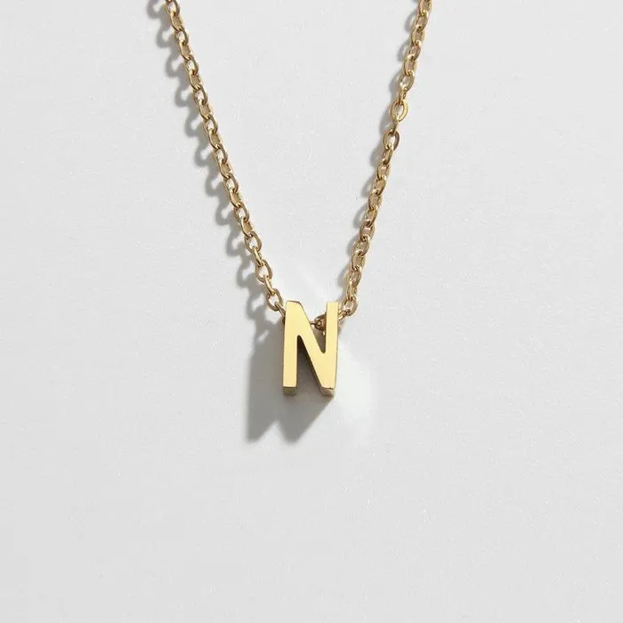 Necklaces Biella Vintage Letter Necklace N