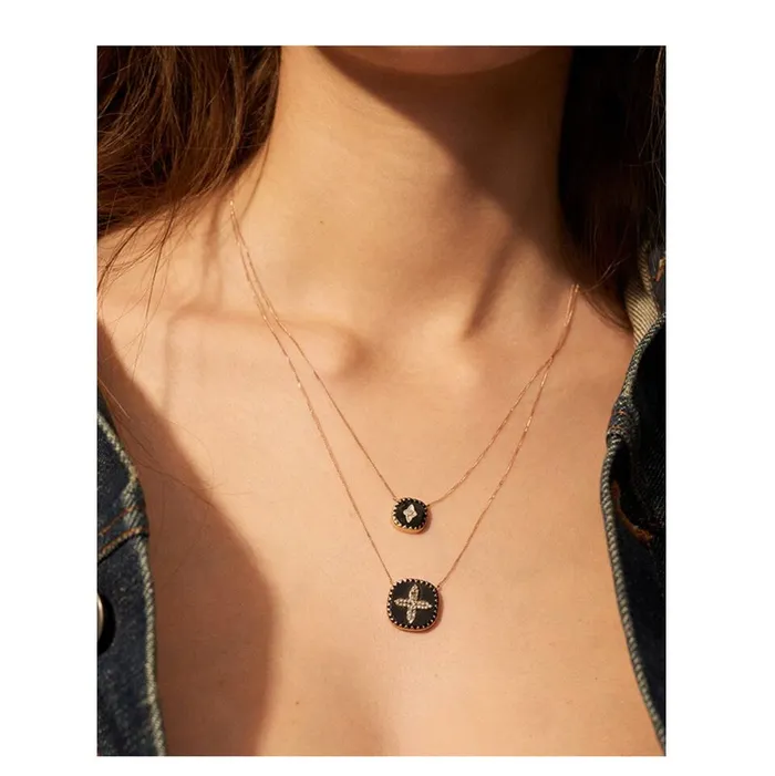 Necklaces Black Pierrot No 2 Necklace Pascale Monvoisin