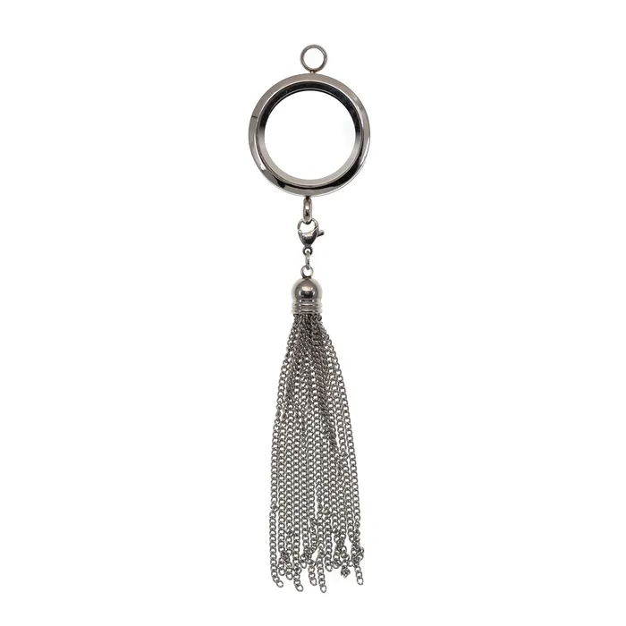 Necklaces Glass Locket Pendant Magnetic Stainless Steel Car Hanging or Pendant JE0179SILVER
