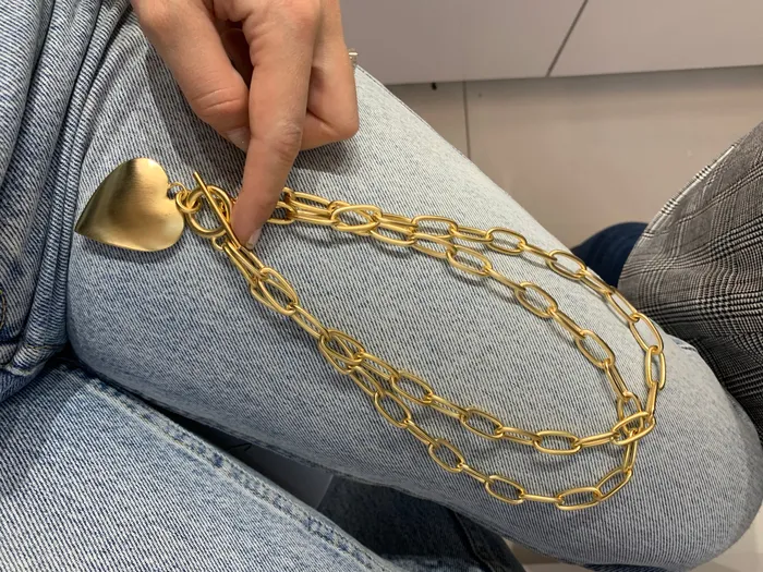 Necklaces Janis Savitt Yellow Heart Gold Necklace