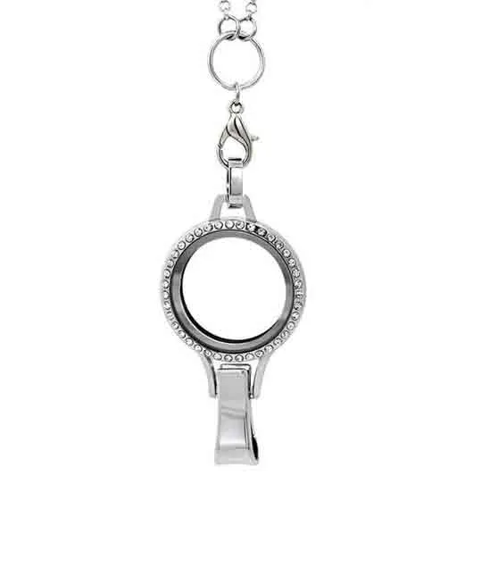 Necklaces JE0031 Lanyard Locket Holds ID Badge