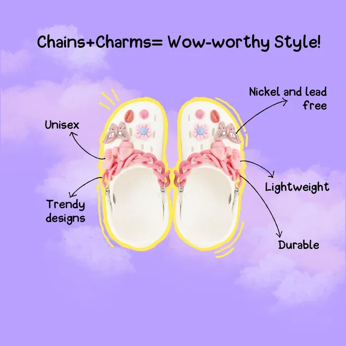 Necklaces Melbees by Yellow Chimes Shoe Chains for Kids Girls Teens Shoe Dcor Accessories Butterfly Shaped Yellow DIY Shoe Decoration Charms Shoe Chains for Unisex Shoe Chain Charms for CrocClogs Yellow Chimes