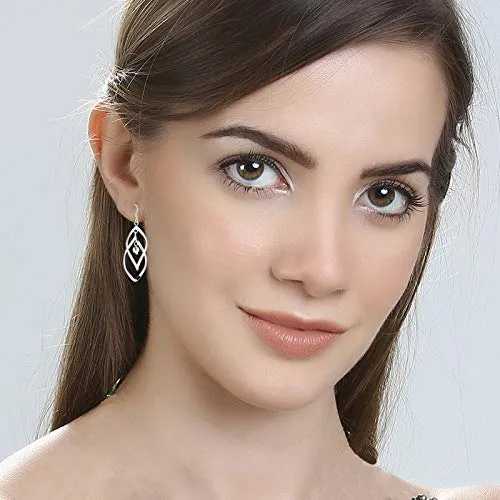 Necklaces Raajsi by Yellow Chimes Yellow Chimes 925 Sterling Silver Hallmark and Certified Purity Dangler Earrings for Women and Girls