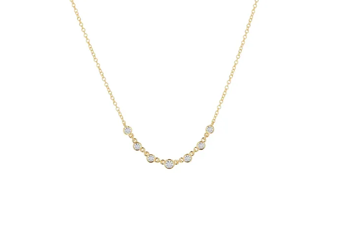 Necklaces Rachel Reid Diamond Bezel Layering Necklace