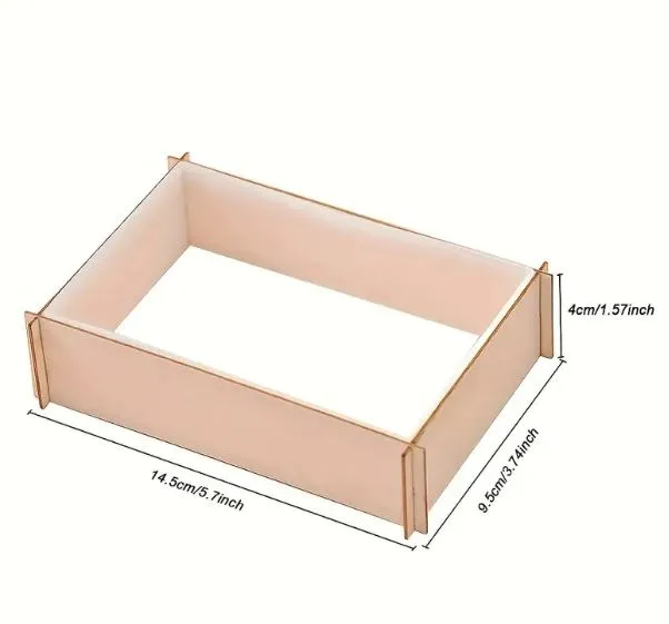 Necklaces Rectangular Photo Frame Silicone Mold with Yellow Light Base for Resin Art RESIN ART HUB