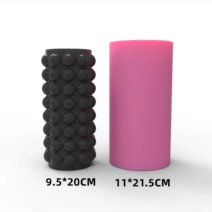 Necklaces Resin Art Hub Bubbled Cylindrical Silicone Mold for Jesmonite Art