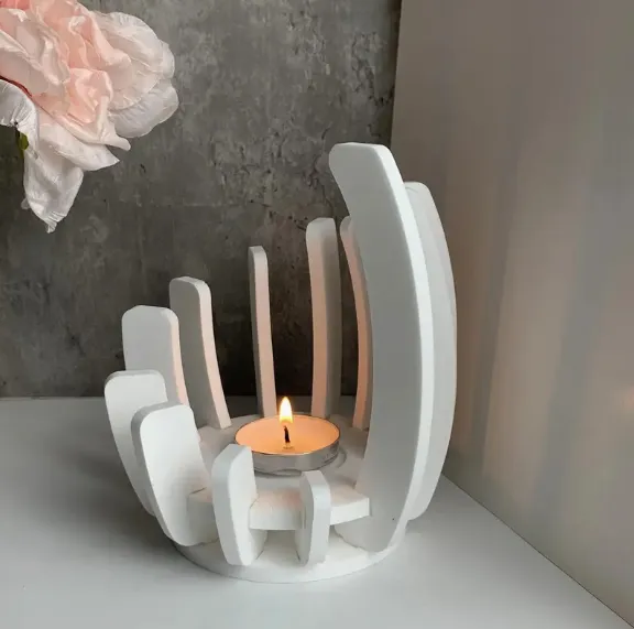 Necklaces RESIN ART HUB Circular Pillar Candle Holder Mold for Jesmonite Art