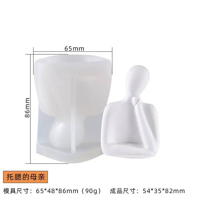 Necklaces Resin Art Hub Family Silicone Mold For Candle