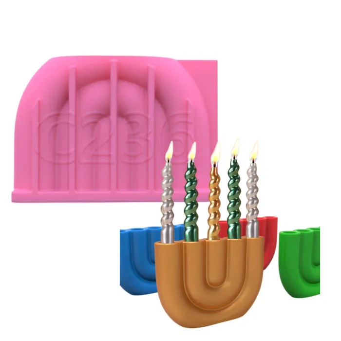 Necklaces Resin Art Hub Multiple UShaped Candle holder Silicone Mold for Jesmonite Art Necklaces Resin Art Hub Multiple UShaped Candle holder Silicone Mold for Jesmonite Art