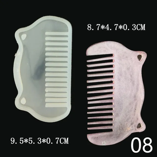 Necklaces Resin Art Hub Silicone Comb Mold in Four Variants DIY Projects for Kids