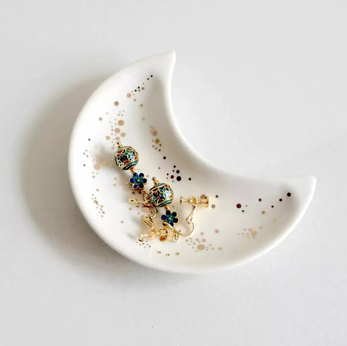 Necklaces Resinarthub Moon Shape Decorative Mould for Jesmonite and Epoxy Resin Art