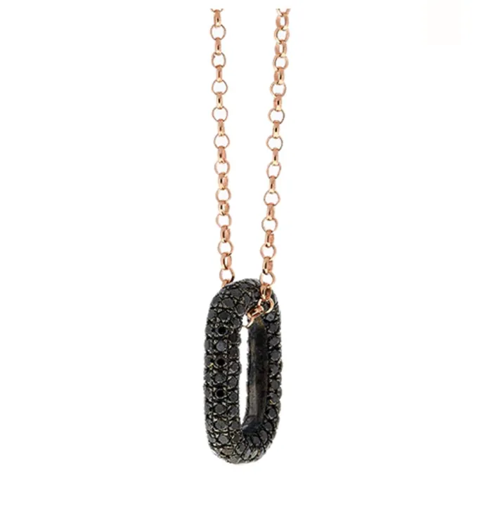 Necklaces Selim Mouzannar Link Pendant Black Diamonds