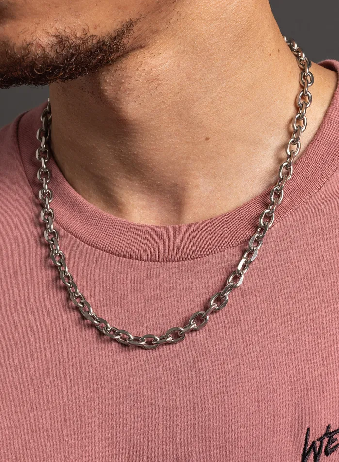 Necklaces Waterproof 8mm Thick Cable Style Chain Necklace for men WE ARE ALL SMITH Necklaces Waterproof 8mm Thick Cable Style Chain Necklace for men WE ARE ALL SMITH