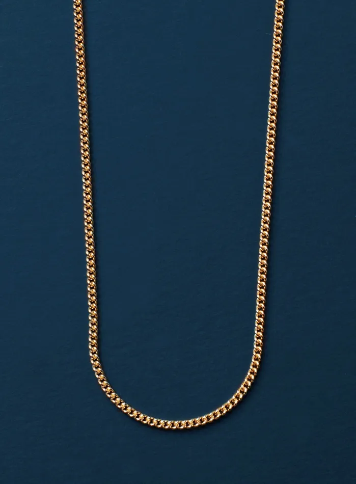 Necklaces We Are All Smith 14K Gold Filled Curb Necklace for Men Necklaces We Are All Smith 14K Gold Filled Curb Necklace for Men