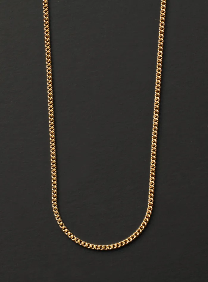 Necklaces We Are All Smith Gold Curb Chain Necklace for Men