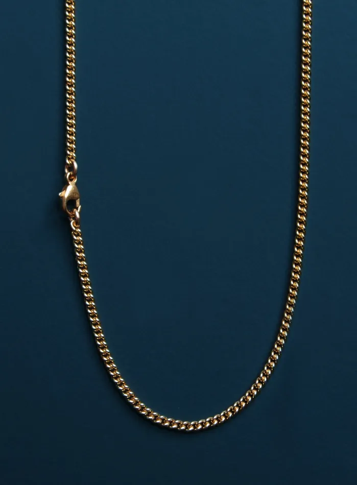 Necklaces We Are All Smith Gold Curb Chain Necklace for Men