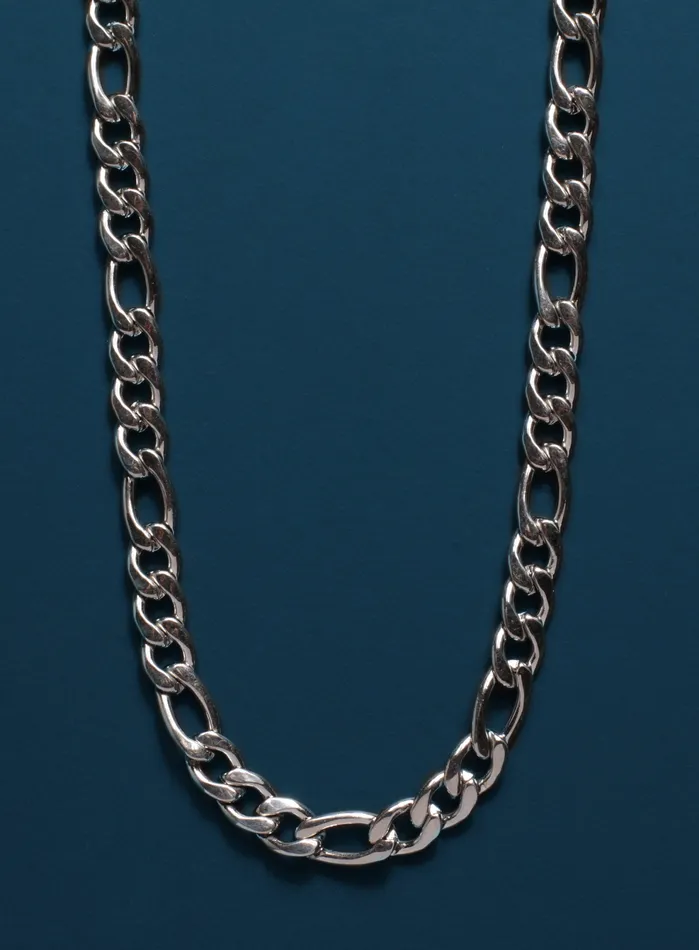 Necklaces WE ARE ALL SMITH Mens Jewelry Clothing Waterproof Mens Chain Necklace 7mm Figaro Necklace