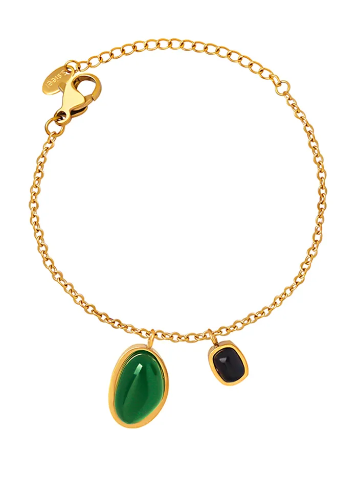 Necklaces Yellow Chimes Anklets for Women and Girls Fashion Golden Anklets for Women Gold Plated Green Ston Anklets Payal for Women Birthday Gift For Girls Women Anniversary Gift for Wife Yellow Chimes