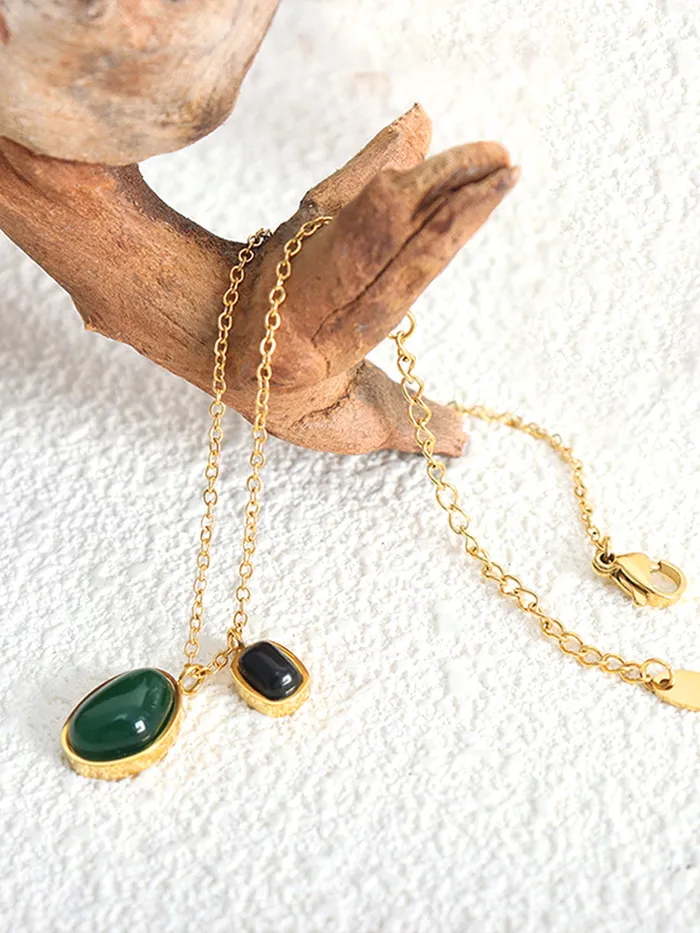 Necklaces Yellow Chimes Anklets for Women and Girls Fashion Golden Anklets for Women Gold Plated Green Ston Anklets Payal for Women Birthday Gift For Girls Women Anniversary Gift for Wife Yellow Chimes