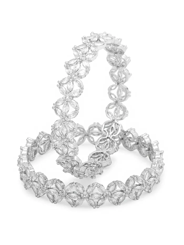 Necklaces Yellow Chimes Bangles for Women Silver Toned White ADAmerican Diamond Studded Floral Designed 2 Pcs Set Bangles for Women and Girls Yellow Chimes Necklaces Yellow Chimes Bangles for Women Silver Toned White ADAmerican Diamond Studded Floral Designed 2 Pcs Set Bangles for Women and Girls Yellow Chimes