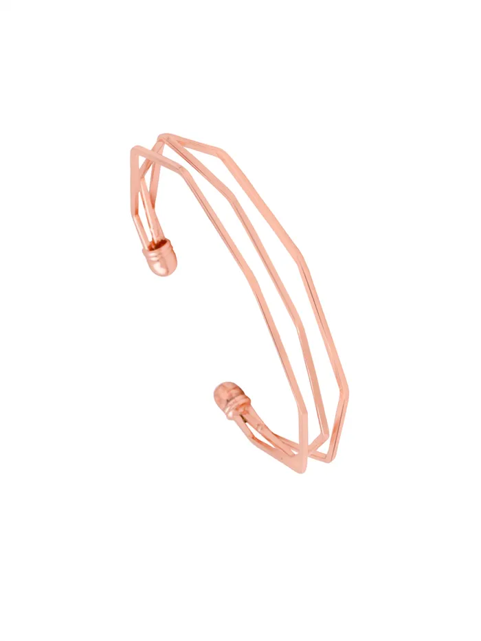 Necklaces Yellow Chimes Bracelet for Women and Girls Rose Gold Cuff Kadaa Bracelets for Women and Girls Rose Gold Plated Hand Cuff Kadaa Bracelet Jewellery for Women Birthday And Anniversary Gift Yellow Chimes