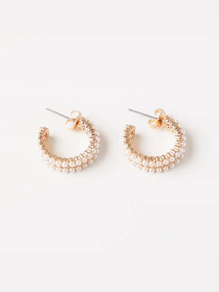 Necklaces Yellow Chimes Earrings For Women Gold Tone Crystal Studded Half Bali Clip On Hoop Earrings For Women and Girls Yellow Chimes