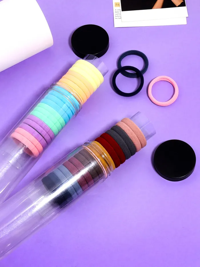 Necklaces Yellow Chimes Melbees by Yellow Chimes Hair Rubber Bands for Girls Kids Hair Accessories for Girls Rubberbands Pony Holders 40 Pcs Multicolor Cute Small Ponytail Holders for Girls Kids Teens Toddlers