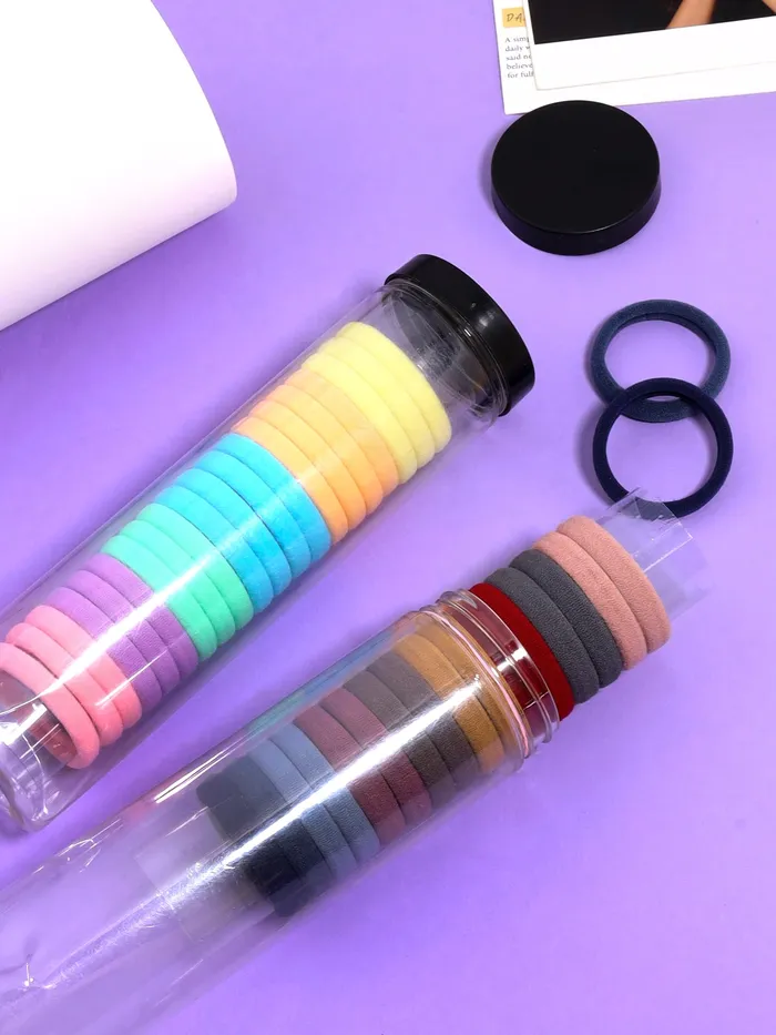 Necklaces Yellow Chimes Melbees by Yellow Chimes Hair Rubber Bands for Girls Kids Hair Accessories for Girls Rubberbands Pony Holders 40 Pcs Multicolor Cute Small Ponytail Holders for Girls Kids Teens Toddlers