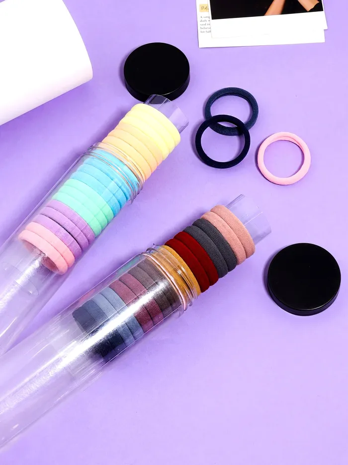 Necklaces Yellow Chimes Melbees by Yellow Chimes Hair Rubber Bands for Girls Kids Hair Accessories for Girls Rubberbands Pony Holders 40 Pcs Multicolor Cute Small Ponytail Holders for Girls Kids Teens Toddlers