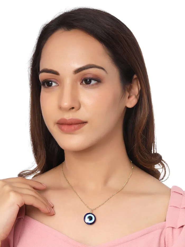 Necklaces Yellow Chimes Pendant for Women and Girls Evil Eye Pendant For Women Gold Chain with Evil Eye Pendant Birthday Gift for girls and women Yellow Chimes