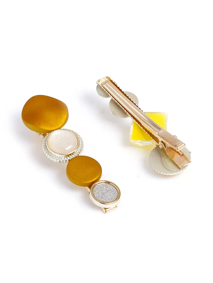 Necklaces Yellow Chimes Yellow Chimes 7 pcs Fine Quality Stylish Hair Clips Fashion Hair Accessories for Women Girls Pack of 7 MultiColor Medium YCHACLWM047MC