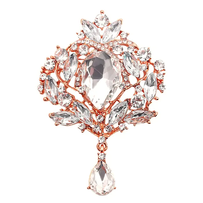 Necklaces Yellow Chimes Yellow Chimes Brooch for Women Crystal Studded Floral Designed BroochShawl Pin for Women and Girls Necklaces Yellow Chimes Yellow Chimes Brooch for Women Crystal Studded Floral Designed BroochShawl Pin for Women and Girls