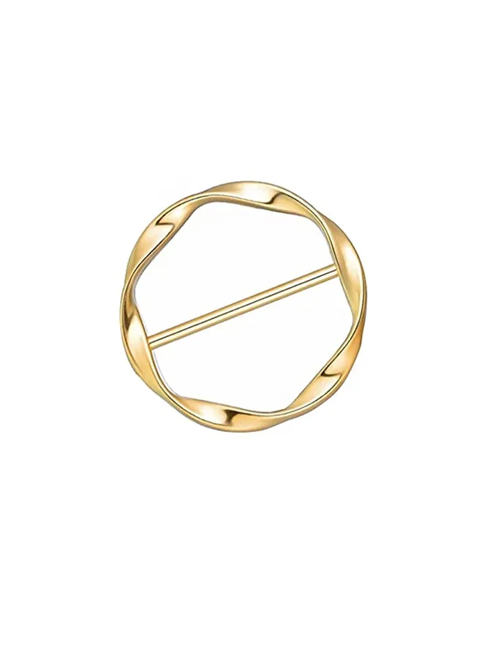 Necklaces Yellow Chimes Yellow Chimes Brooch for Women Metal Round Cloth Buckle Clip TShirt Tie Clip for Women and Girls